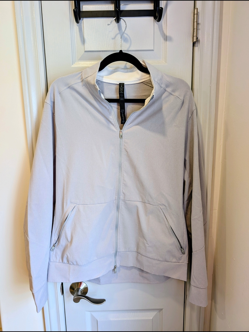 lululemon athletica Light Gray Lightweight Men's Zip Jacket Size Large